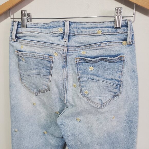 DRIFTWOOD Gizelle Dizzy Daisy Embroidered Jeans 26" Ankle Mid-Rise Women's 24 - Picture 8 of 13
